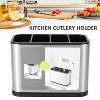 LunaLulinlk Kitchen Cutlery Utensil Holder Spoon Fork Storage Organizer for Countertop Kitchen Rustproof, Flatware Caddy Stainless Steel - 4 of 4