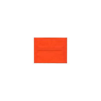 JAM Paper A2 Translucent Vellum Invitation Envelopes 4.375 x 5.75 Orange PACV619