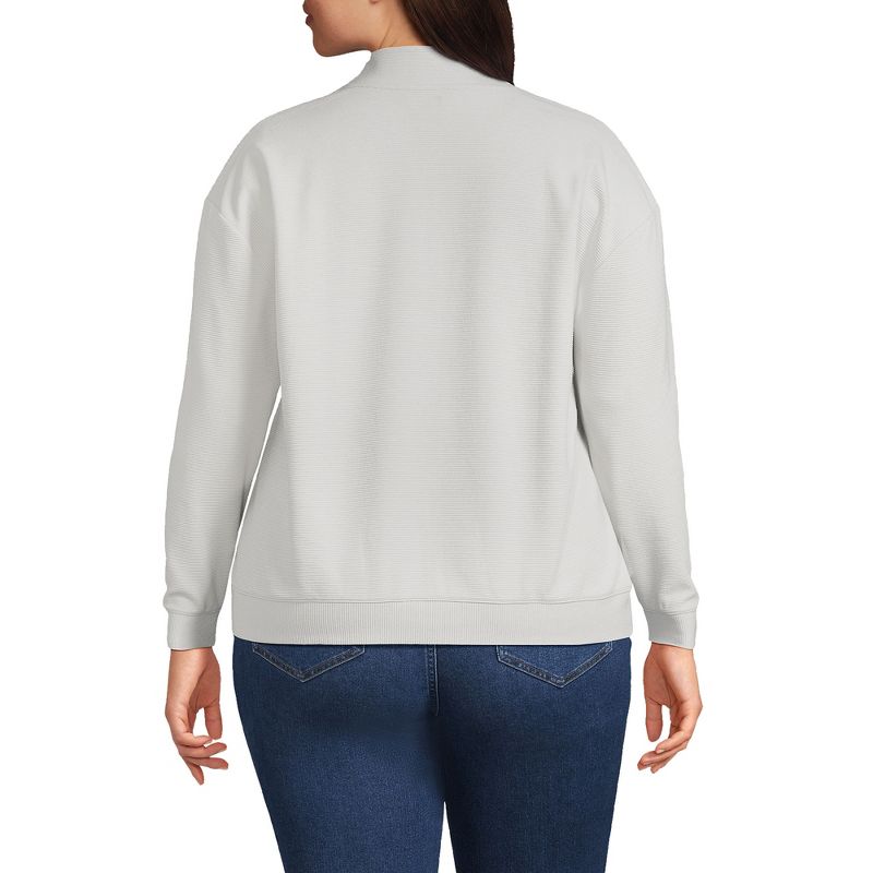 Lands' End Women's Long Sleeve Ottoman Shawl Collar Pullover, 2 of 5