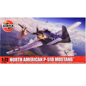 Level 1 Model Kit North American P-51D Mustang Fighter Aircraft 1/72 Plastic Model Kit by Airfix - 1 of 3