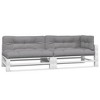 Pallet Cushions 5 pcs Gray Fabric vidaXL - 3 of 4
