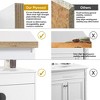 24 Inch Bathroom Vanity, Bathroom Cabinet With Top Sink, 2 Metal Handles, 2 Cabinet Doors, Open Shelve, Freestanding Sink Bathroom Vanity Cabinet - 4 of 4