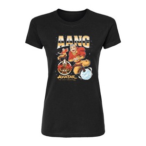 Women's - Avatar: The Last Airbender - Aang Collage Fitted Graphic T-Shirt - 1 of 3