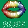 Adult Design By Humans Artistic Pride Rainbow Lips By DaniSpolez T-Shirt - 2 of 2