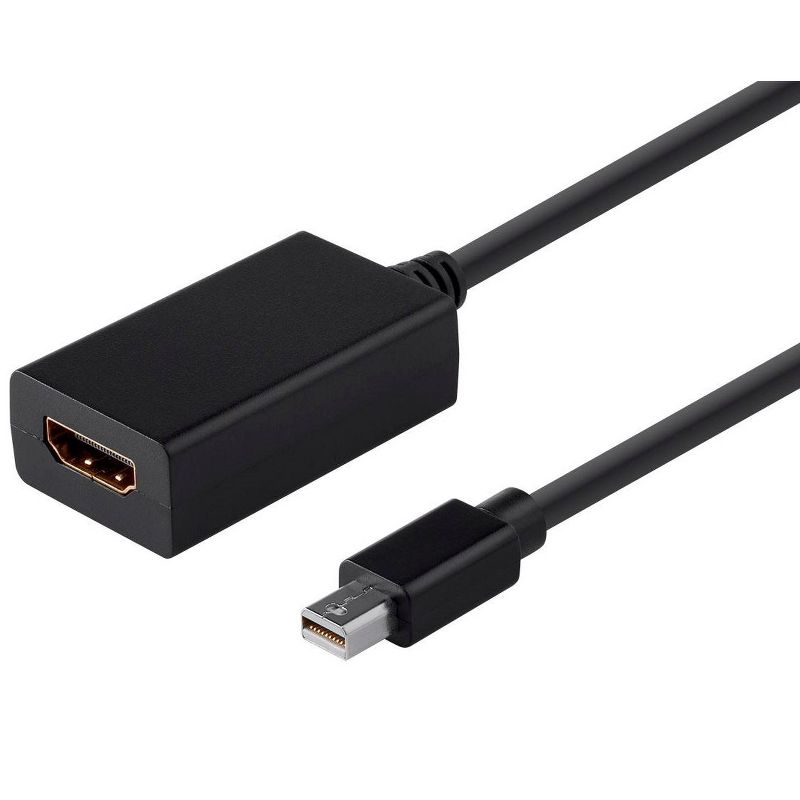 Monoprice Mini DisplayPort 1.1 to HDMI Adapter - Black With Audio Support, Compatible With Mini Displayport Equipped Macbook, Laptop, Or PC, 1 of 5