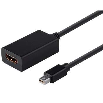Monoprice Mini DisplayPort 1.1 to HDMI Adapter - Black With Audio Support, Compatible With Mini Displayport Equipped Macbook, Laptop, Or PC