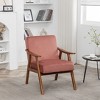 NicBex Microfiber Accent Chair,Upholstered Living Room Chairs with Mid-Height Backrest,Mid-Century Armchair,Accent Chairs for Living Room - 2 of 4