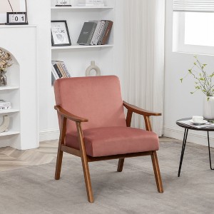 CAVINAS Accent Chair Comfy Chair Lounge Chair with Microfiber Upholstery and Solid Wood Frame for Living Room, Bedroom - 1 of 4