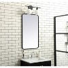 Elegant Lighting Soft corner metal rectangular mirror 20x36 inch in Black - 3 of 4