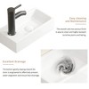 ChicFurnit Bathroom Sinks Rectangle Countertop Bathroom Sink Porcelain Ceramic Thin Edge Basin Vessel Sink for Bathrooms, White, 14.57"*7.09"*3.54" - 4 of 4