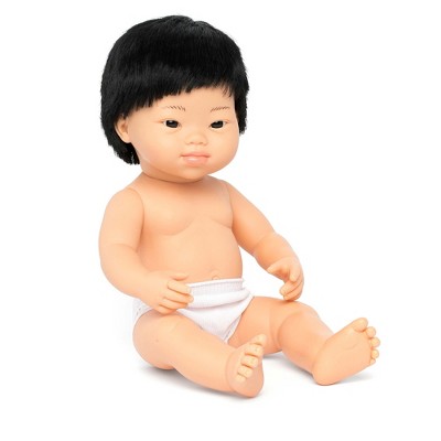 Miniland Anatomically Correct 15" Baby Doll, Down Syndrome Asian Boy