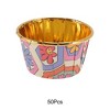 Unique Bargains Disposable Baking Cups Aluminum Foil Multicolor 2.68"x1.57" 50 Pcs - 4 of 4