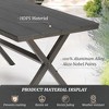 Modern Outdoor Dining Table for 6, Patio Table with Sturdy X-Legs, Durable HDPS & Aluminum, Weather Resistant, 3-Year Warranty, Dark Gray - 3 of 4