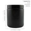 Cornucopia Brands 8oz / 9oz Glass Cosmetic Jars w/ Black Plastic Lids; Straight Sided for Body Butter, Creams, Scrubs - image 3 of 4