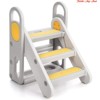 Foldable 3 Steps Stool for Toddlers, Folding Step Ladder w/ Handles, Adjustable Kids Step Stool for Bathroom Sink, Kitchen, Bed, Toilet Potty Training - 2 of 4