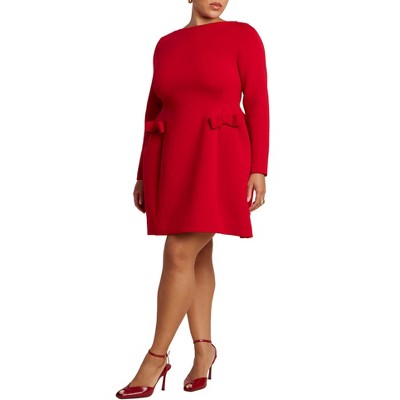 ELOQUII Long Sleeve Pocket Mini Dress
