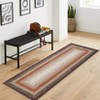 Indoor Modern Machine Washable Geometric Bordered Area Rugs - Soft Non Slip Floor Carpet for Home Office - 2 of 4