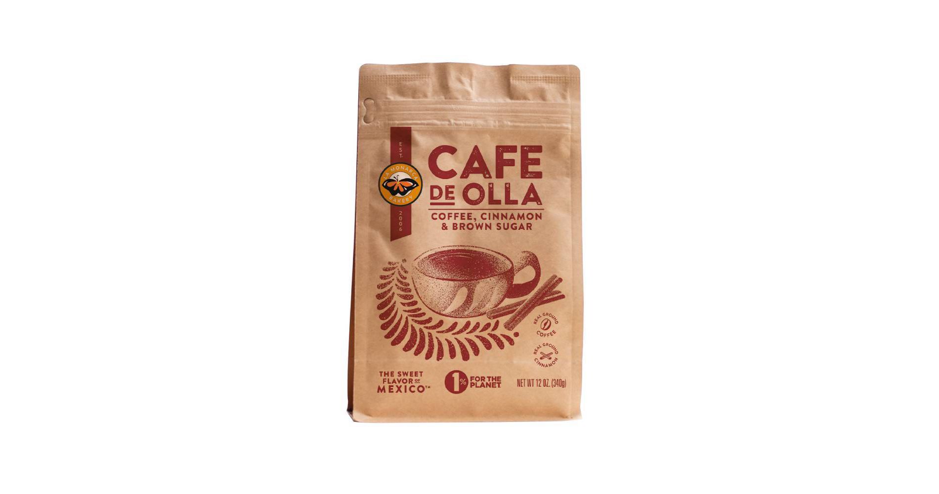 La Monarca Bakery Cafe De Olla Cinnamon and Brown Sugar Medium Roast Ground Coffee - 12oz