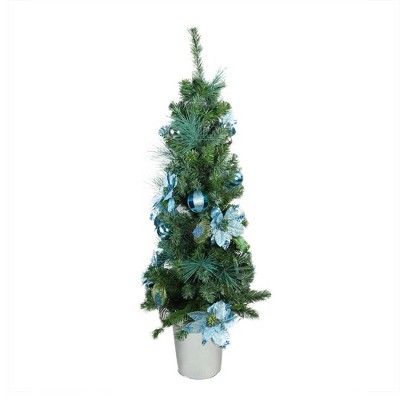 Northlight 4' Green Potted Two-Tone Pine Pencil Artificial Christmas Tree - Unlit