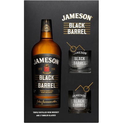 Jameson Black Barrel with Two Glasses VAP - 750ml Bottle