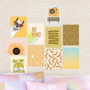 Deny Designs Set of 10 Collage Dorm Art Poster Prints Yellow - 1 of 4