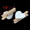 Unique Bargains Craft Mini Wooden Heart-shaped Card Photo Clothes Clips 1.2" x 0.7" x 0.4" 100 Pcs - 2 of 4