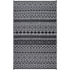 Outdoor Rug Waterproof Patio Rug Mat Geometric Rug Plastic Straw Outside Rug for RV Camping Picnic Reversible Rug - 2 of 4