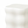LuxenHome White MgO Modern Curves Square 18.5-Inch Tall Side Table, Indoor and Outdoor - 4 of 4