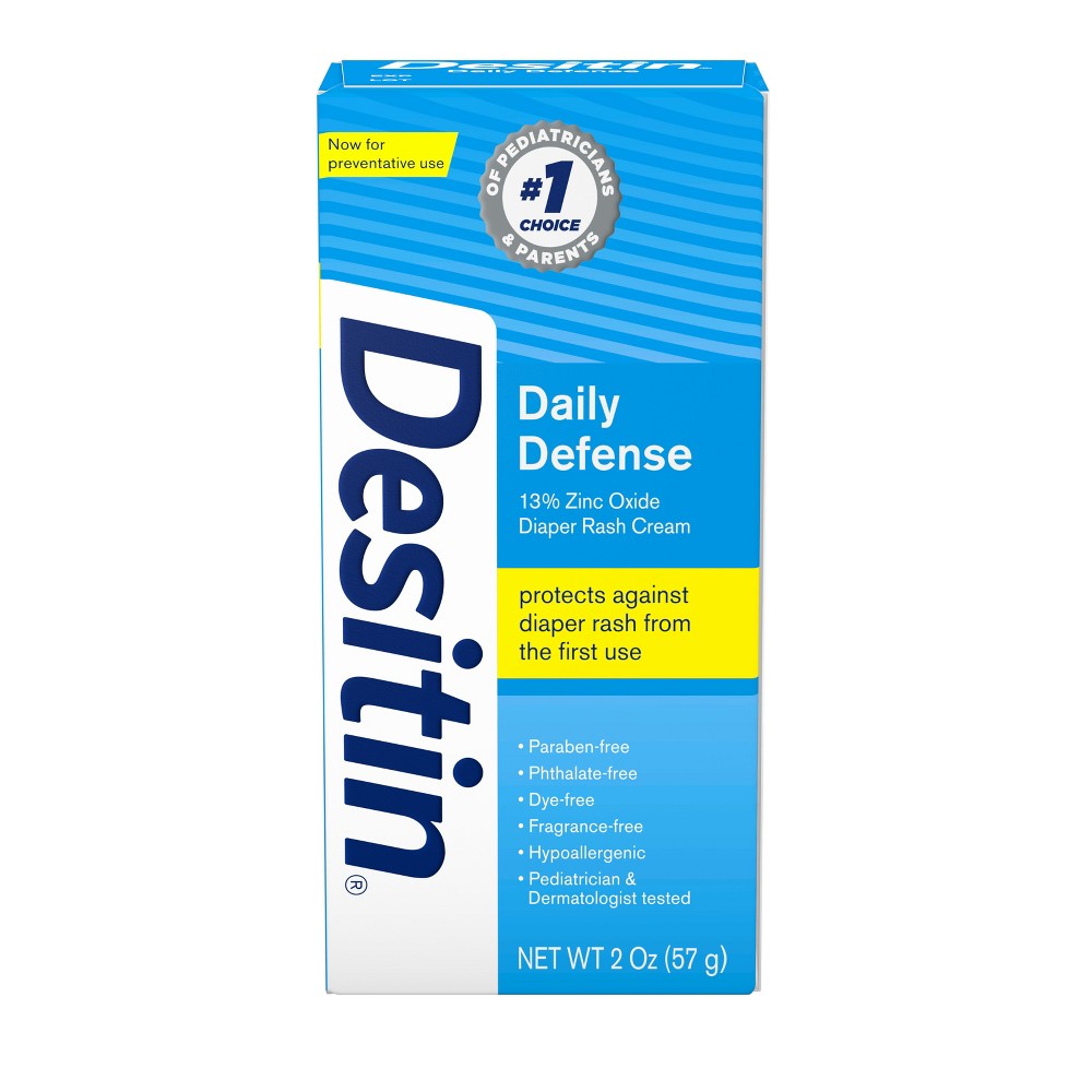 Desitin Daily Defense 13% Zinc Oxide Diaper Rash Cream 2 oz. product package
