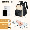 Itopfox Expandable Large Diaper Backpack for Twins, Travel Baby Bag with Changing Pad, Insulated Pockets, 25-37L Capacity, Apricot Black - 2 of 4