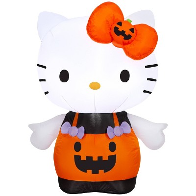 Hello Kitty 3' Airblown in Jack O'Lantern Outfit Halloween Inflatable Decoration