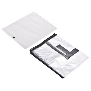 Unique Bargains PVC Waterproof Universal Suitcase Luggage Dust Cover with Fastener Transparent 1 Pc - 1 of 4