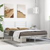 vidaXL Metal Bed Frame with Headboard White 59.8 in.x78.7 in. - 3 of 4