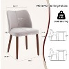 2PCS Dining Chair,Upholstered Dining Chair with Wood Legs, Wing Backrest,Kitchen Chairs with Thick Cushions for Dining Room, Living Room - 2 of 4