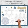 Big Dot of Happiness Happy Hanukkah - Paper Chanukah Holiday Party Coloring Sheets - Activity Placemats - Set of 16 - 2 of 4