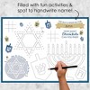 Big Dot of Happiness Happy Hanukkah - Paper Chanukah Holiday Party Coloring Sheets - Activity Placemats - Set of 16 - image 2 of 4