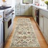 Vintage Oriental Printed Distressed Rug Washable Thin Low Pile Area Rugs for Living Room Indoor Retro Non Slip Soft Carpet for Bedroom - 4 of 4