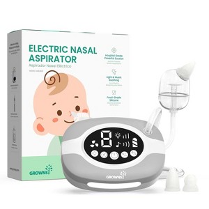 GROWNSY Electric Nose Suction for Baby, Hospital-Grade Nasal Aspirator with Night Light,Soothing Lullabies, 9 Suction Levels - 1 of 4