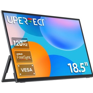 UPERFECT 18.5" 120Hz Portable Gaming Monitor 180° Adjustable Stand FHD 1080P HDR USB C HDMI, For Laptop, Phone, PC, Gaming Consoles - 1 of 4