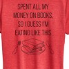 Women's - Instant Message - Spent All My Money On Books Short Sleeve Graphic T-Shirt - 2 of 4
