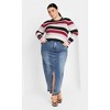 Women's Plus Size 70's Stripe Sweater - stripe | CITY CHIC - 2 of 4