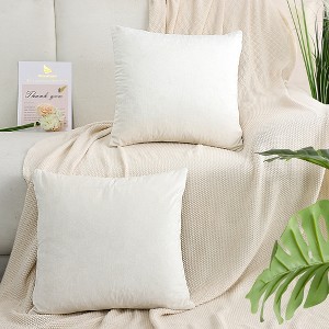 PiccoCasa Soft Velvet Solid Cushion Throw Pillow Covers 2 Pcs - 1 of 4