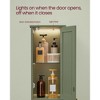 Slim LED Bathroom Cabinet with Adjustable Shelves, Freestanding Storage Unit, 15.7 Inch Narrow Design - 2 of 4