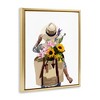 Stupell Industries Woman Carrying Floral Backpack, 25" x 31" - 3 of 4