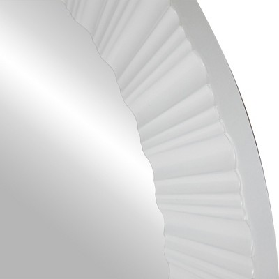 Elegant 20" Gold Fluted Round Wall Mirror