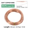 Unique Bargains Soft Pure Copper Jewelry Making Gardening Wire 1 Roll - 3 of 4