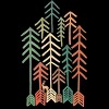 Junior's Design By Humans Deer In The Arrow Wilderness By radiomode T-Shirt - image 2 of 2