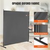VEVOR Room Divider, Single Panel Room Divider, 6FT Privacy Screen Indoor, Partition Divider for Room Separation, Freestanding Room Divider, Grey - 4 of 4