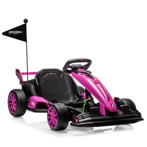 Go Kart for Kids, Electric Drift Kart Outdoor Race Toy, 24V Ride On Toy Drifting Car with 2x200W Motors - 1 of 4