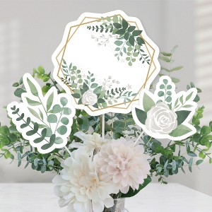 Big Dot of Happiness Boho Botanical - Greenery Party Centerpiece Sticks - Table Toppers - Set of 15 - 1 of 4